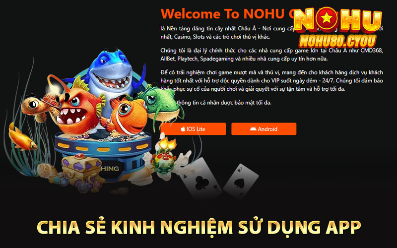 Chia sẻ kinh nghiệm sử dụng app Nohu80 hiệu quả